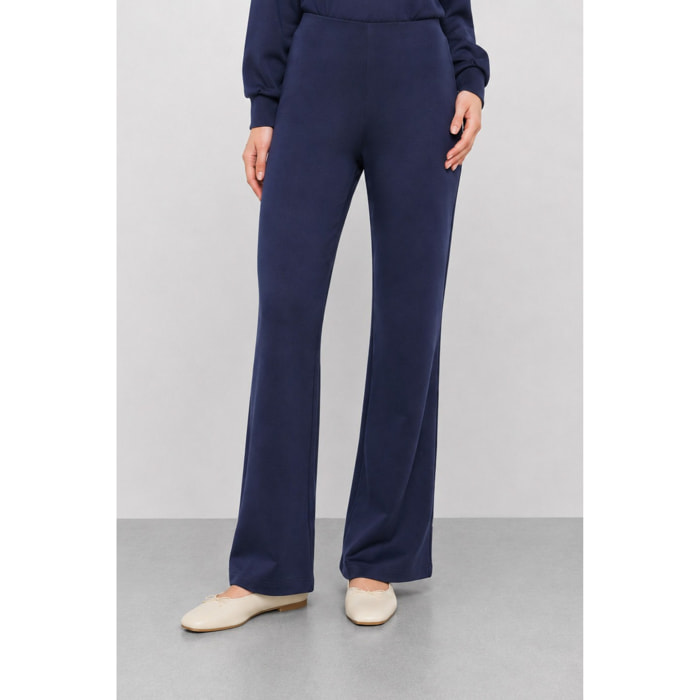 Kocca - Pantaloni da donna a gamba larga in viscosa ed elastan Donna