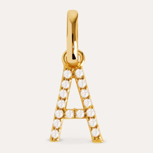 Charm Letter Spark Argento Placcato Oro