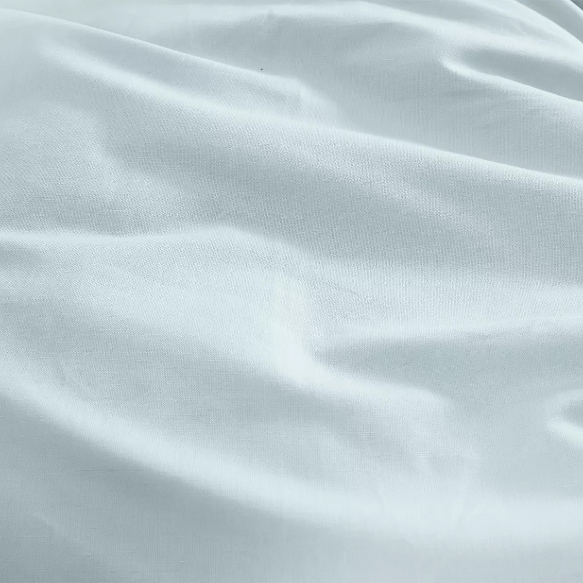 Drap housse b35 lin & coton 160 g/m² uni bleu Le metis francais aqua