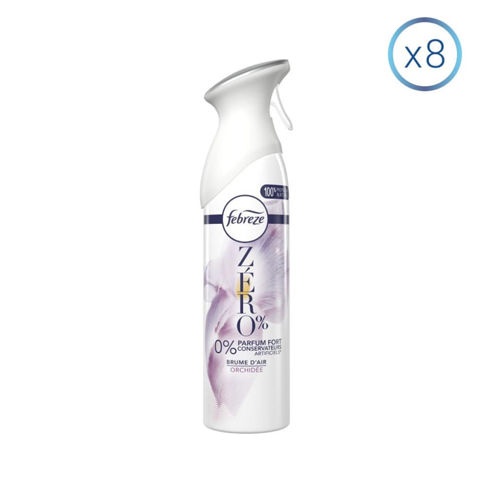 8 Sprays Desodorisant Zero% Orchidée 185ml, Febreze