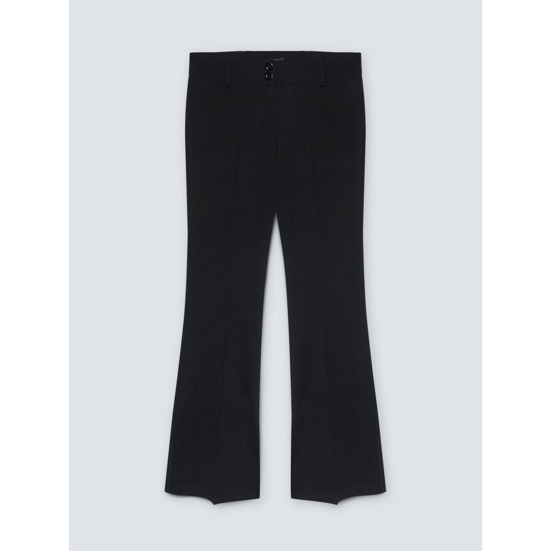 Fiorella Rubino - Pantalones flare de punto milano - Negro