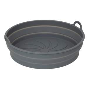 Panier Airfryer Essentiels 21x22x6,5cm gris en silicone