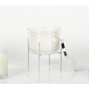BOUGIE PARFUM PATCHOULI AVEC BOUGEOIR ARGENT