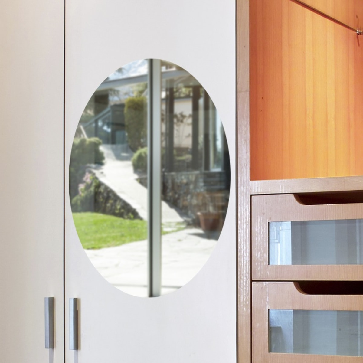 Sticker miroir oval 42x27 cm