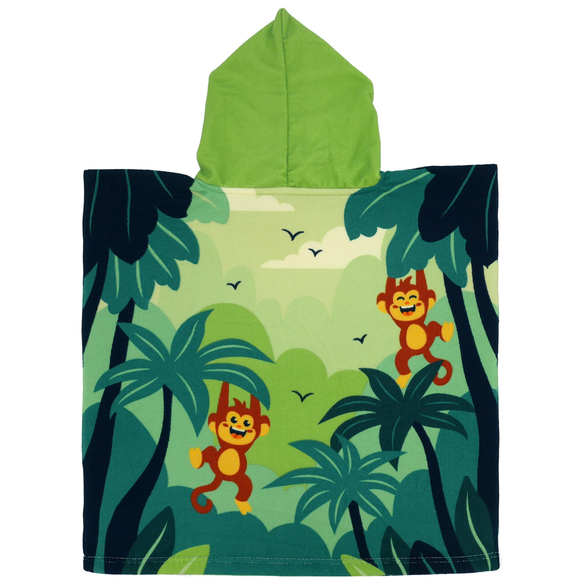 Poncho de bain microfibre enfant - Junglia - 60x60cm - 220g/m²