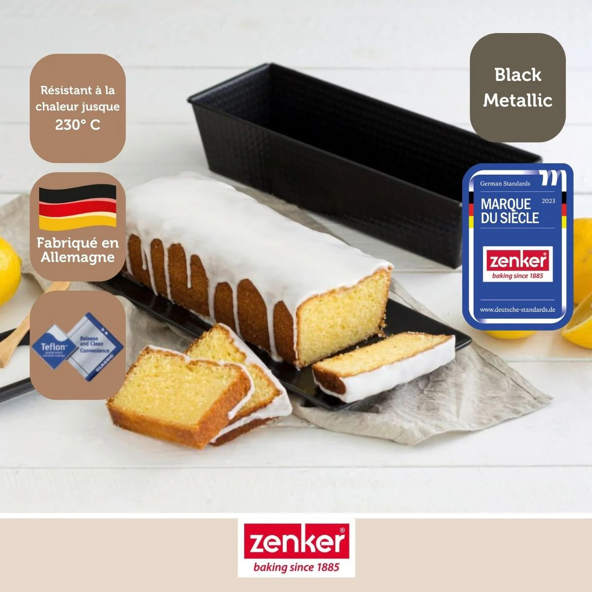 Moule à cake 30,5 cm Zenker Black Metallic