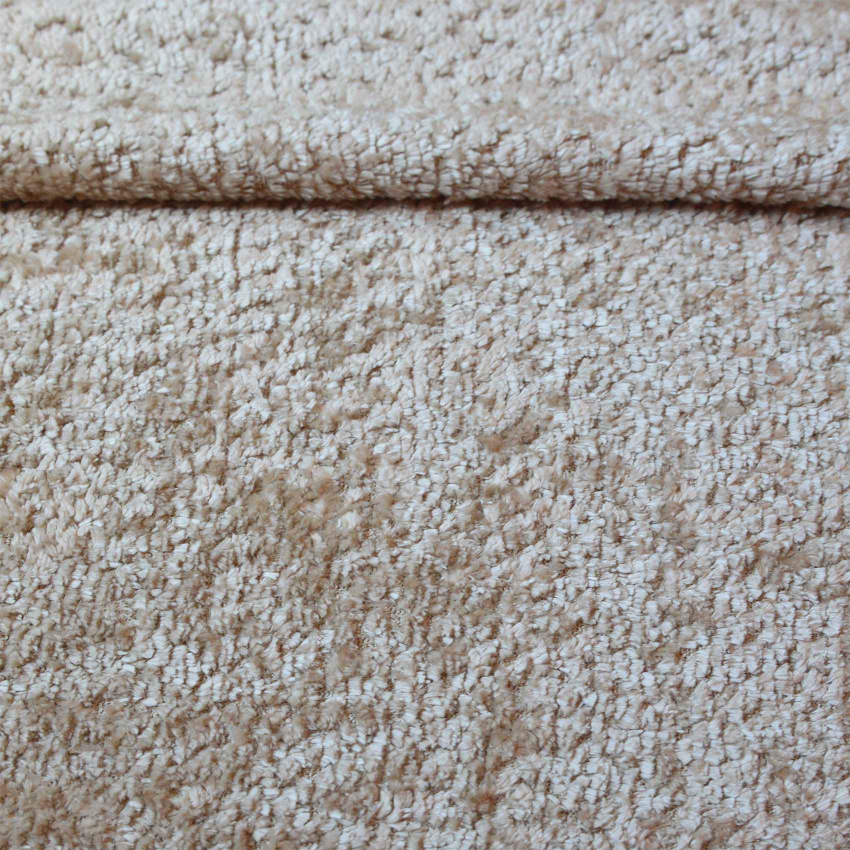 Rideau à oeillets chenille  - Effet peluche - Beige