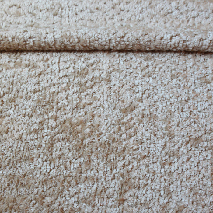 Rideau à oeillets chenille  - Effet peluche - Beige