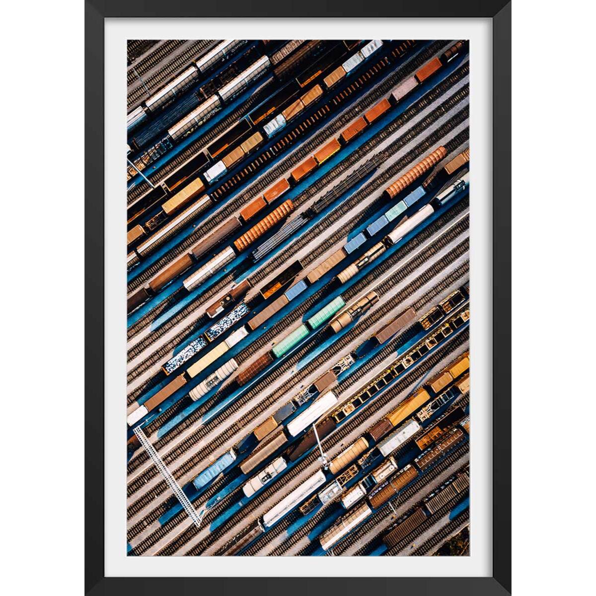 Affiche photo frêt et compilations Affiche + cadre en bois - Noir