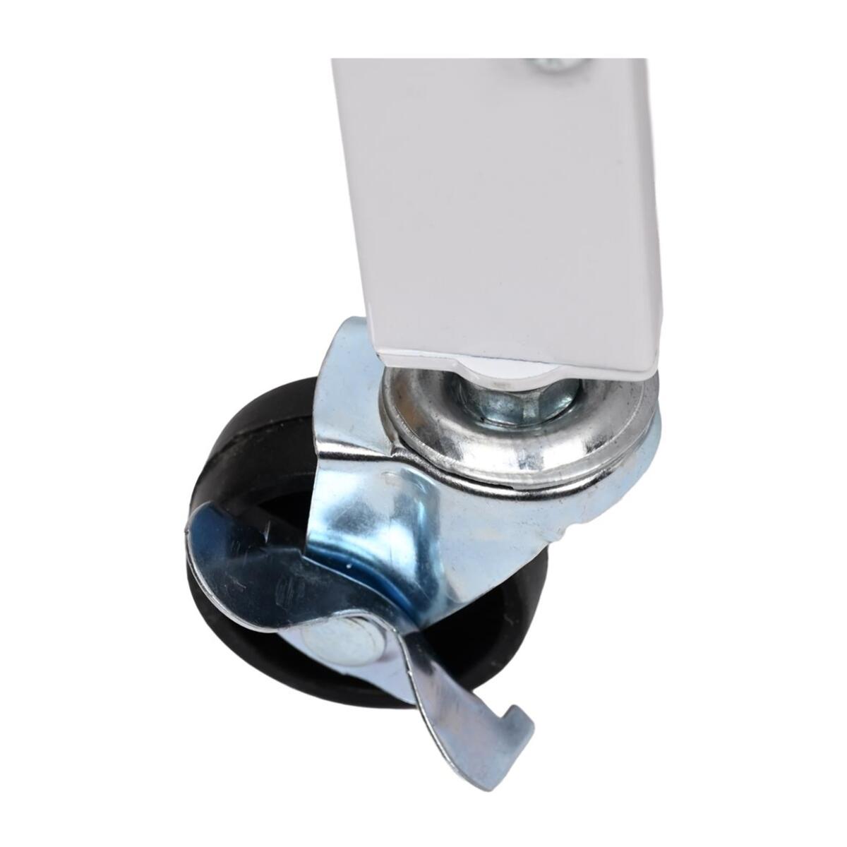 Estantería de Almacenamiento PLEGABLE de 3 Estantes con ruedas, SIN montaje 71x34x89cm color Blanco