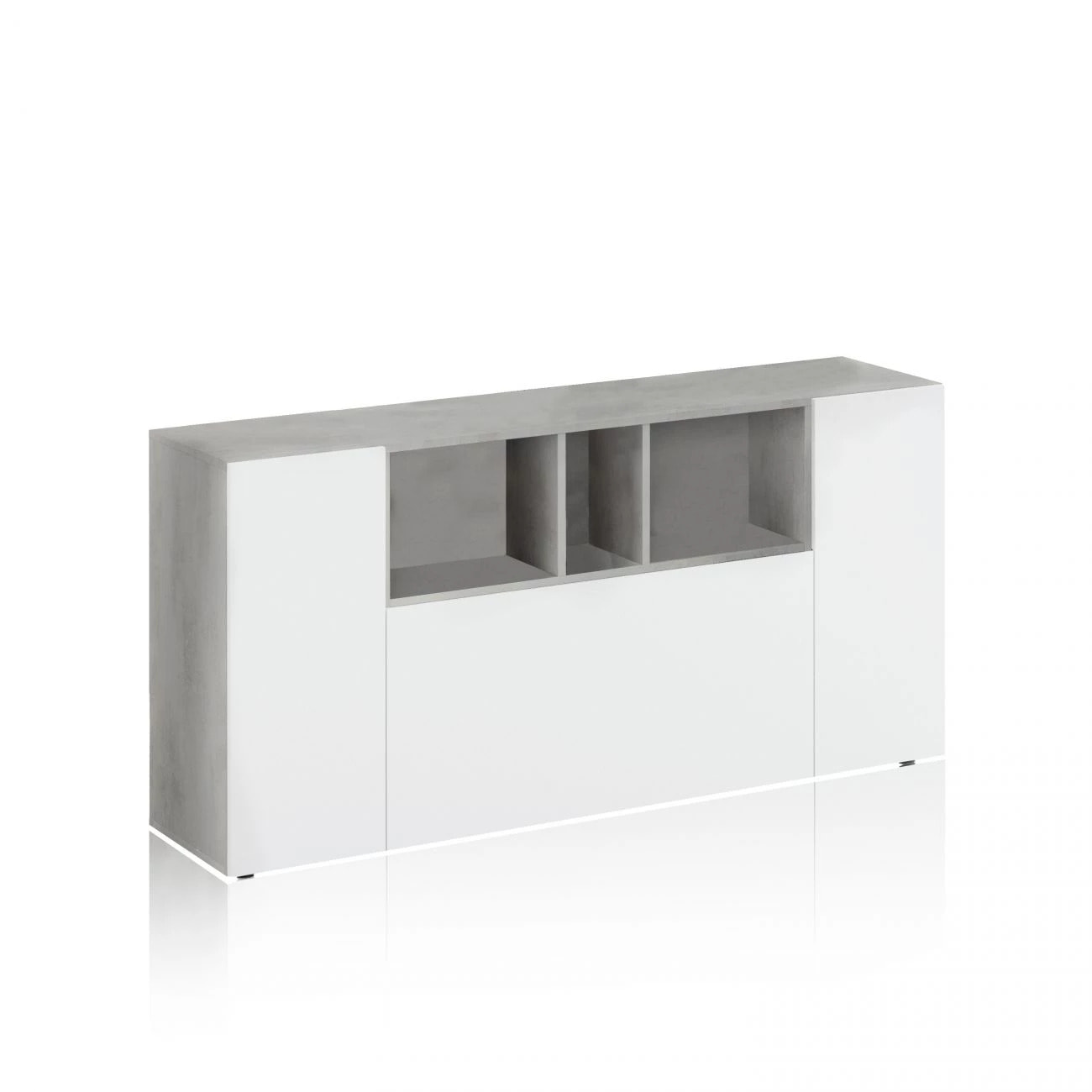 Aparador Coup Blanco Artik (Blanco Mate) - Gris Cemento