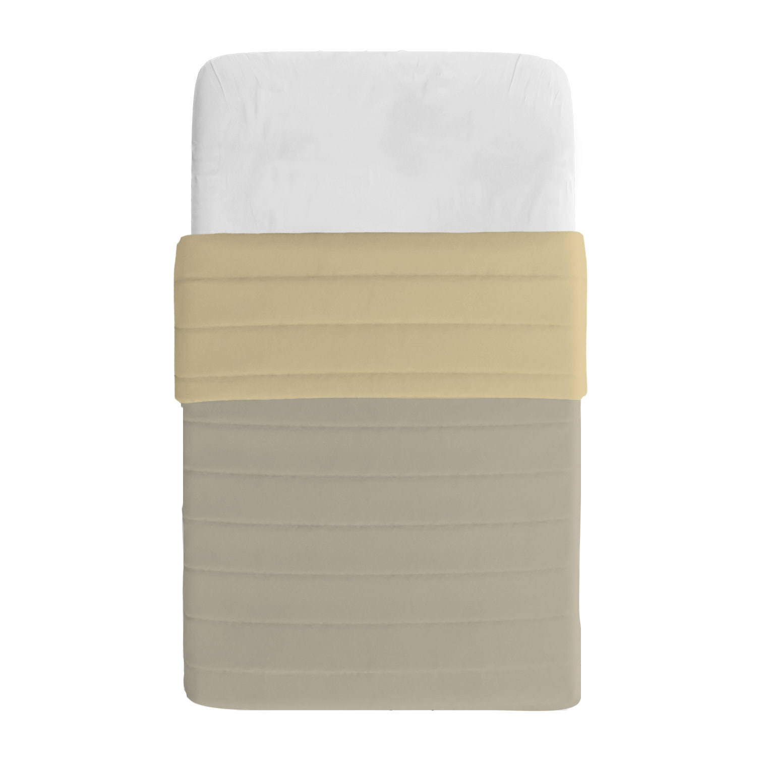 TRAPUNTINO ESTIVO BASIC PIAZZA E MEZZA, TINTA UNITA DOUBLEFACE