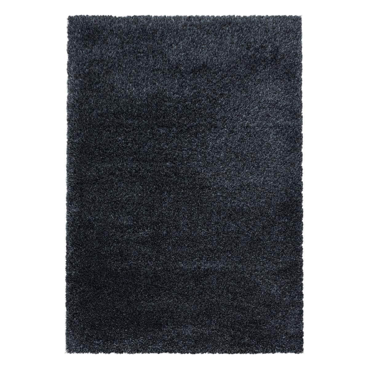 Tapis longs poils shaggy tissé motif uni TENI