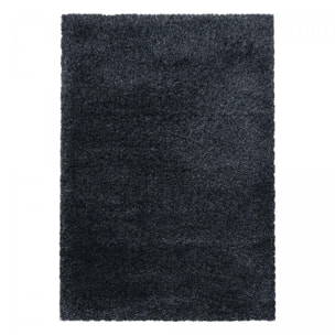 Tapis longs poils shaggy tissé motif uni TENI