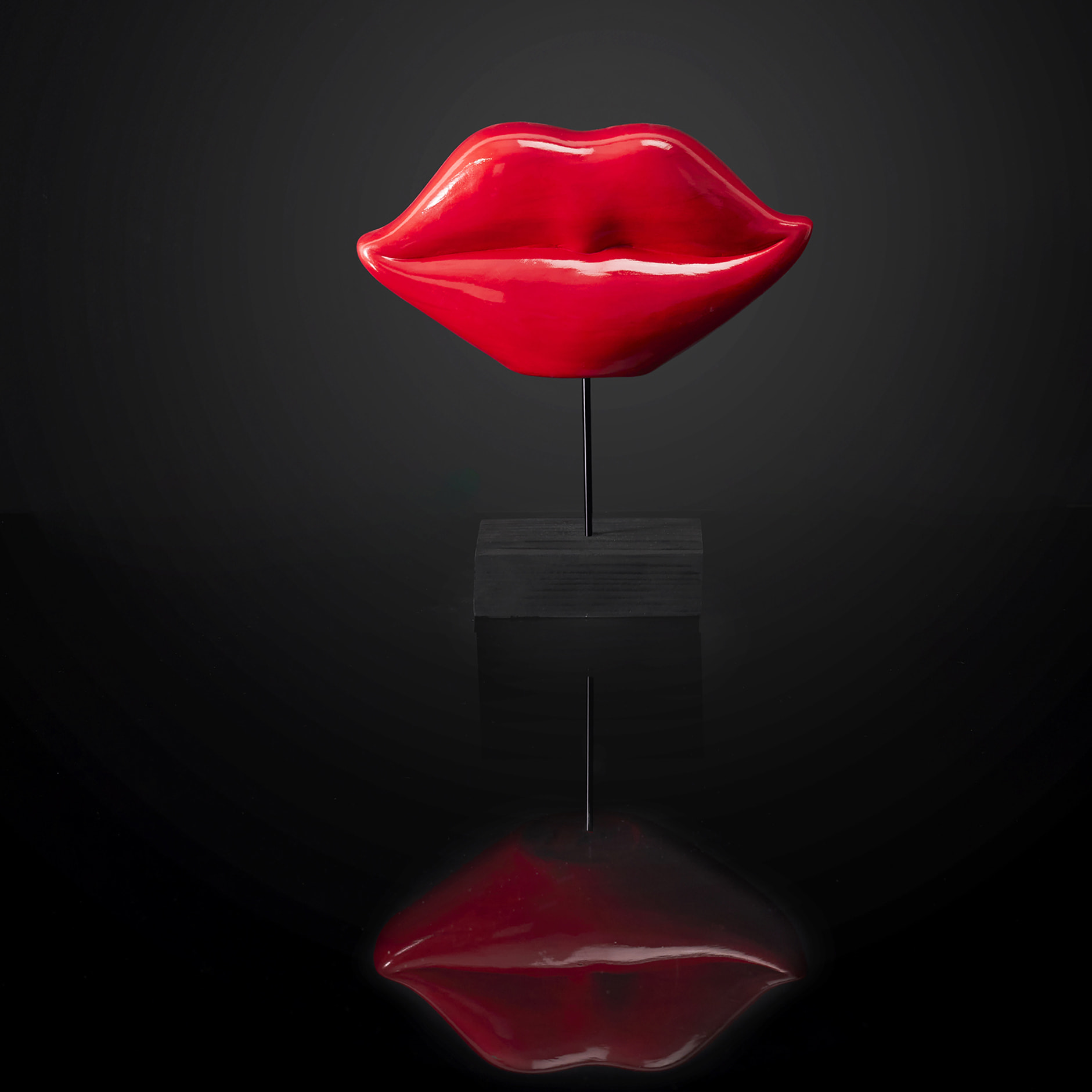 Deco A Poser Bouche Rouge H20cm