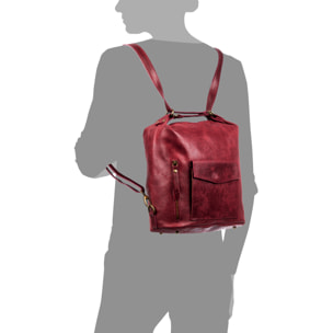 FIRENZE ARTEGIANI Borsa a Spalla da Donna Irene. Vera Pelle Scamosciata Stone Washed Made in Italy 31x13x32 Cm. Colore: marrone