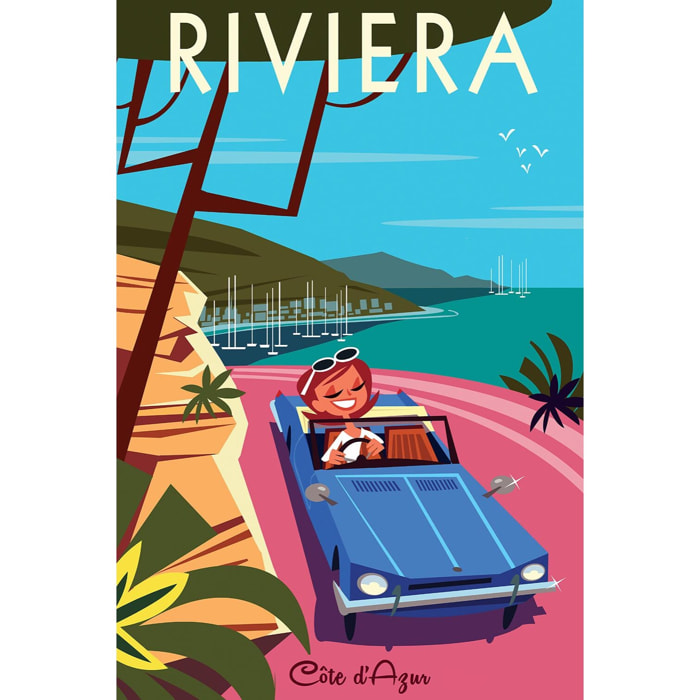 Tableau cote d'azur riviera  Toile imprimée
