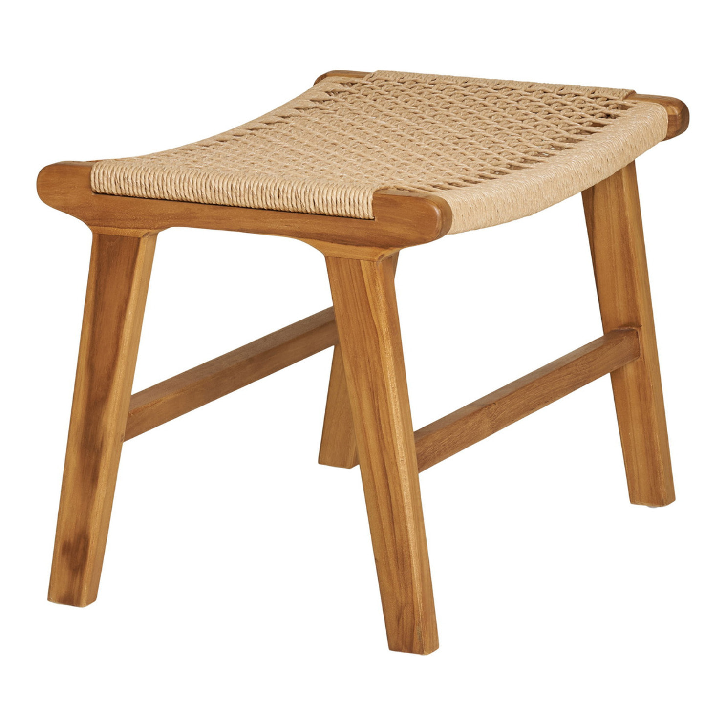 Poggiapiedi Derby in Teak Naturale — 60×40×42 cm