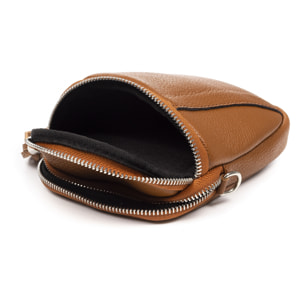 Agugliano borsa a tracolla donna. Pelle autentica Dollaro.