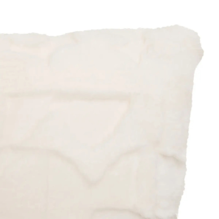Coussin Nalia carré 45x45cm blanc