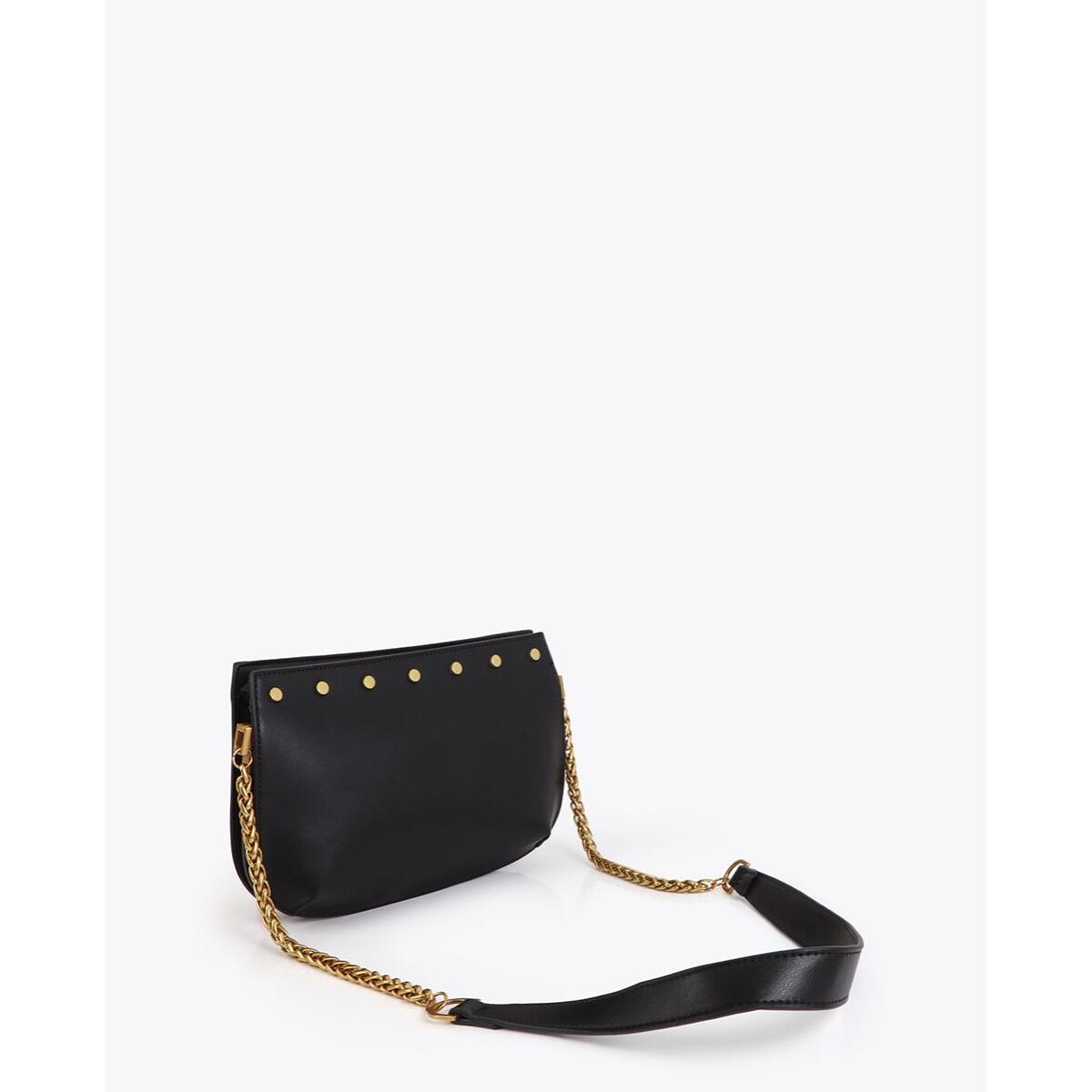 Borsa a tracolla LC con borchie animalier