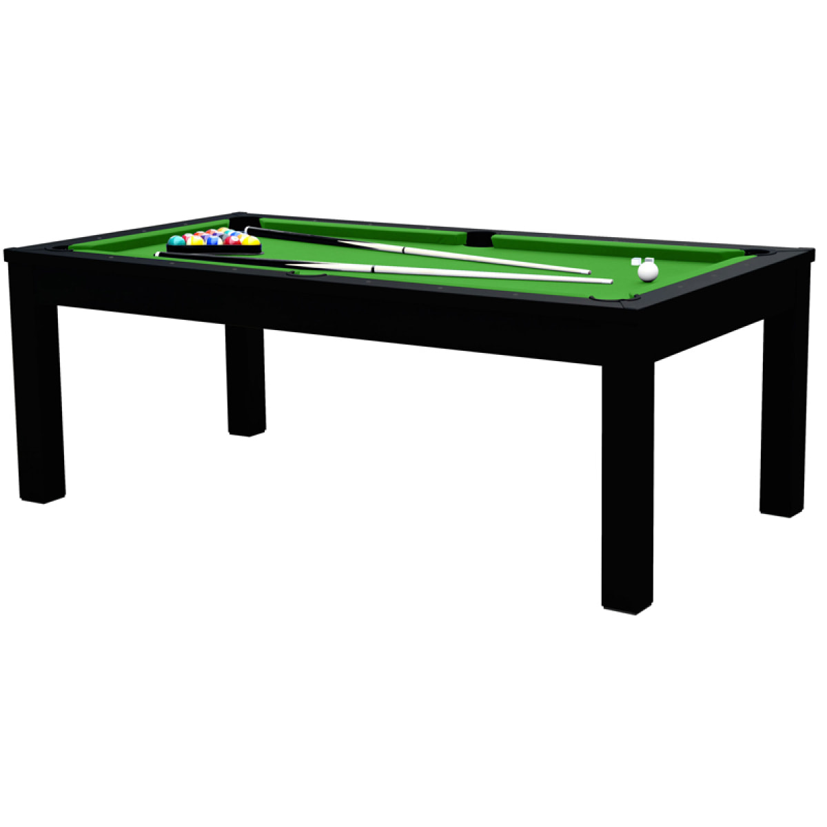 Table de billard convertible noire tapis vert - Eddie