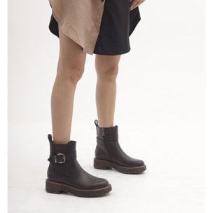 STIVALETTO ELASTICO E ZIP TESTA DI MORO