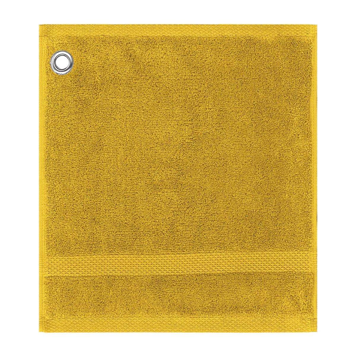 Carre avec oeillet pur coton 550 g/m² uni orange Elea safran
