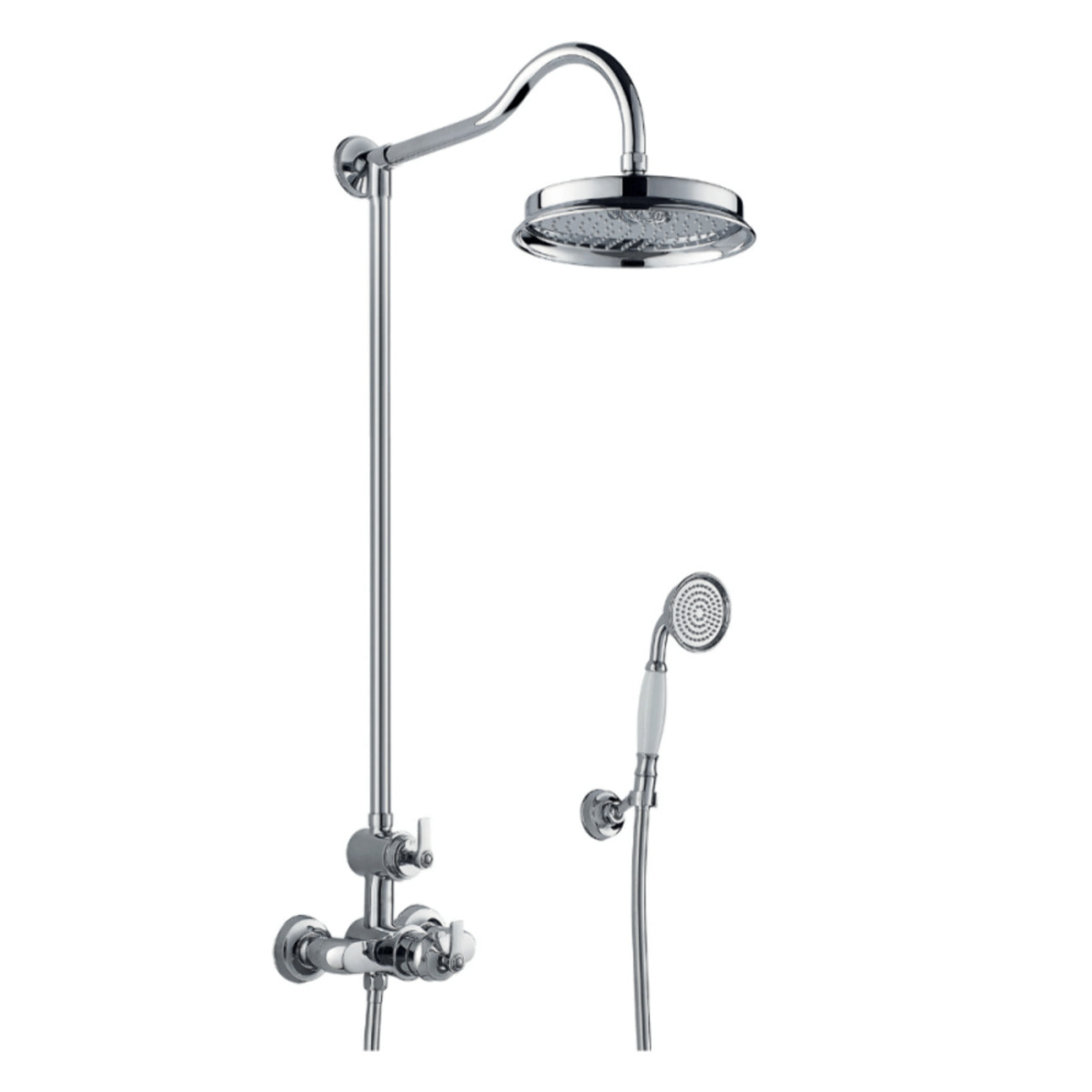 Colonne douche thermostatique rétro recoupable Paini Lady's Chrome