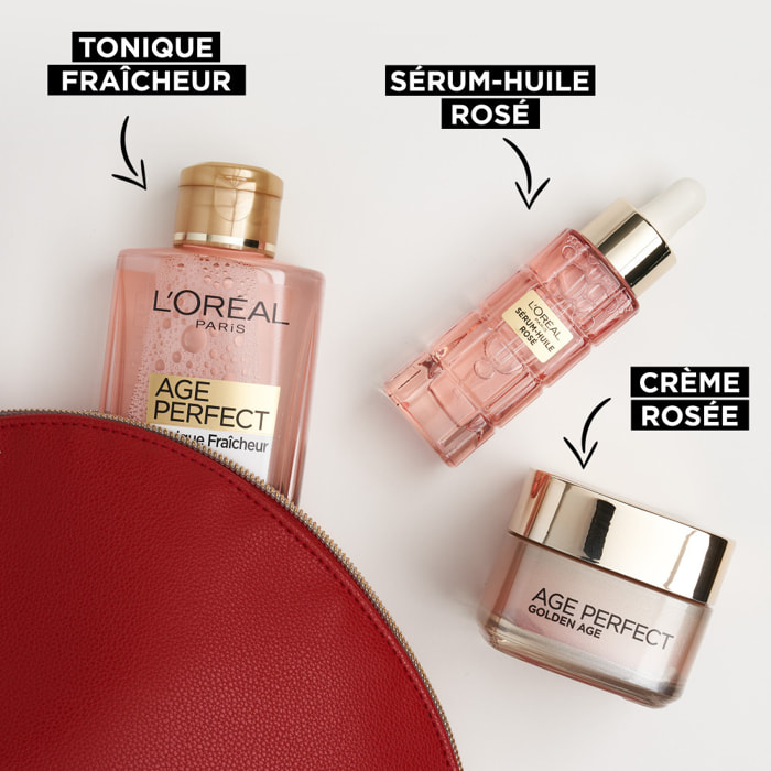 L'Oréal Paris Age Perfect Golden Age Trousse Routine Éclat Pour Peaux Matures 3 produits