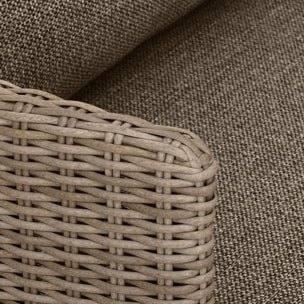 Salon de jardin en aluminium et polywood moka 5 places MADRAGUE