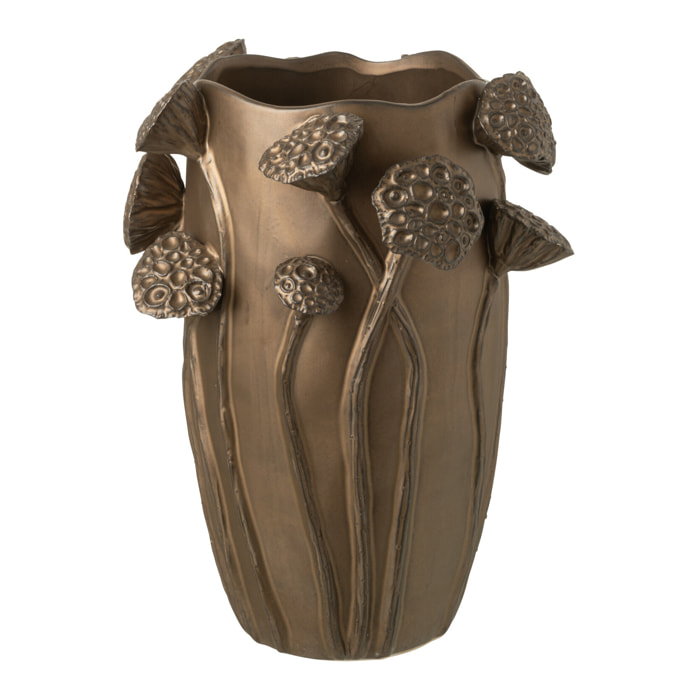 J-Line vase Lotus - céramique - cuivre - small
