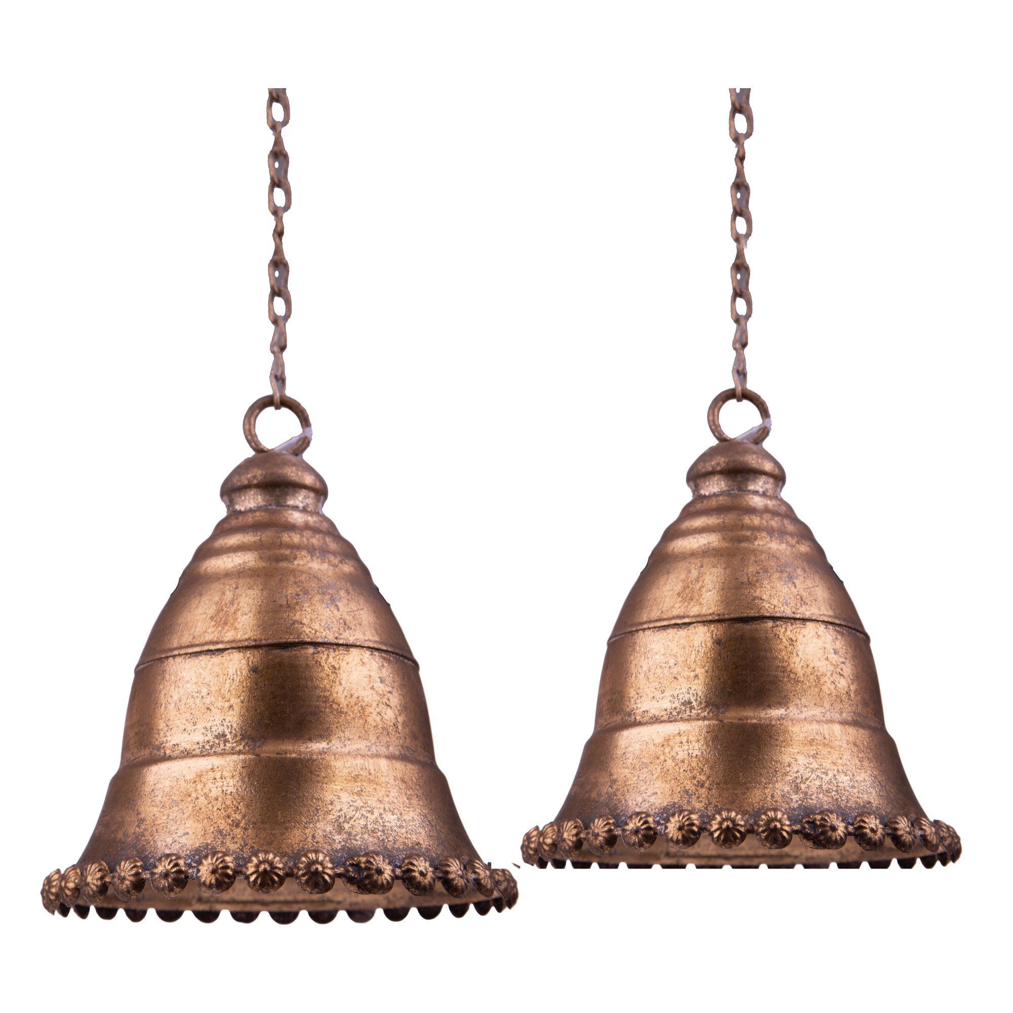 Campane con Greca set di 2 - Pezzi 1 - 19xH29x19cm - Bianchi Dino SpA