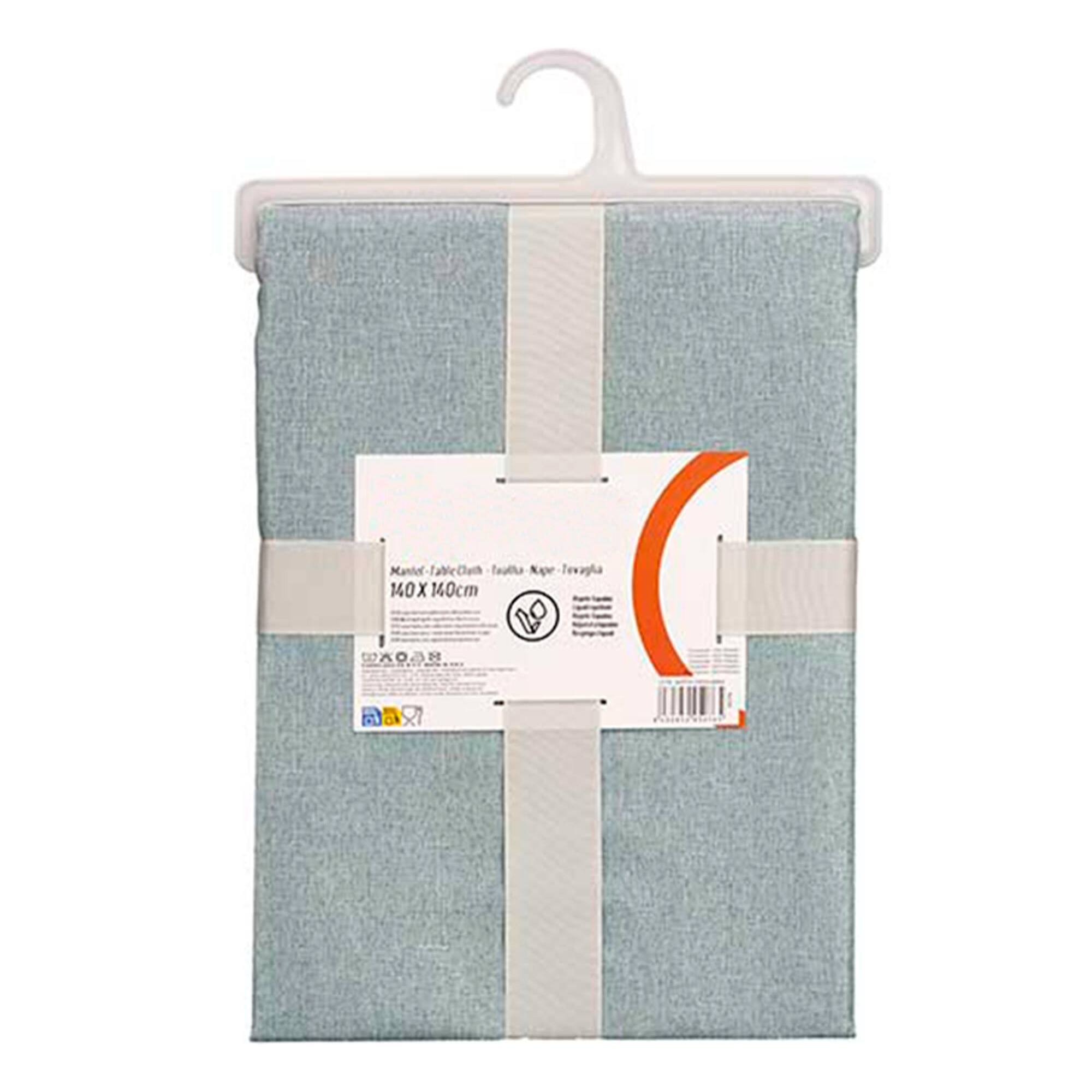 Mantel poliester 140x140cm azul palo colección KINVARA