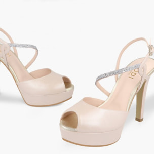 SANDALIAS DE NOVIA ROSAS TIRANES