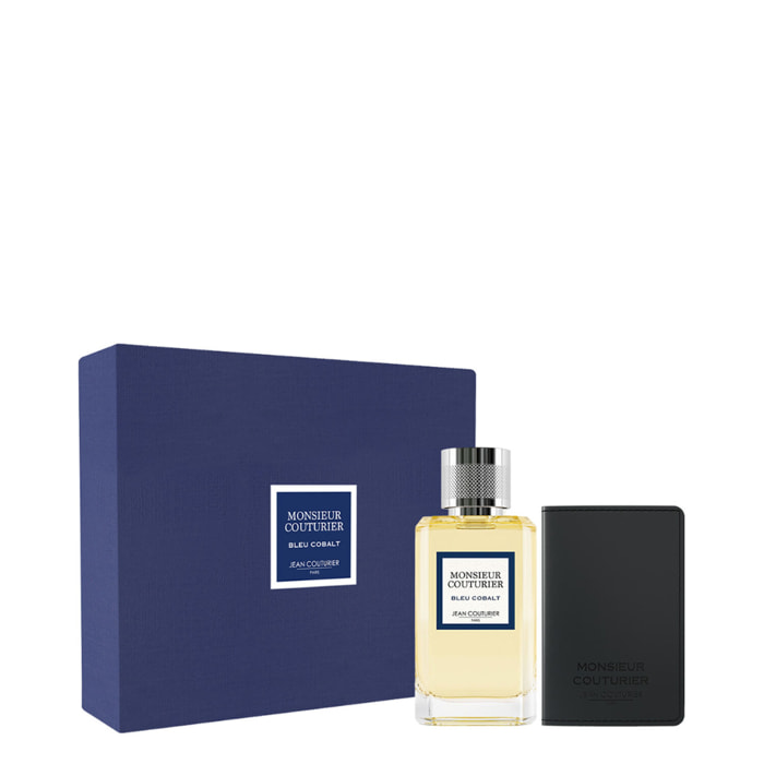 Monsieur Couturier Bleu Cobalt - Coffret Eau de Parfum 100ml + Porte-cartes