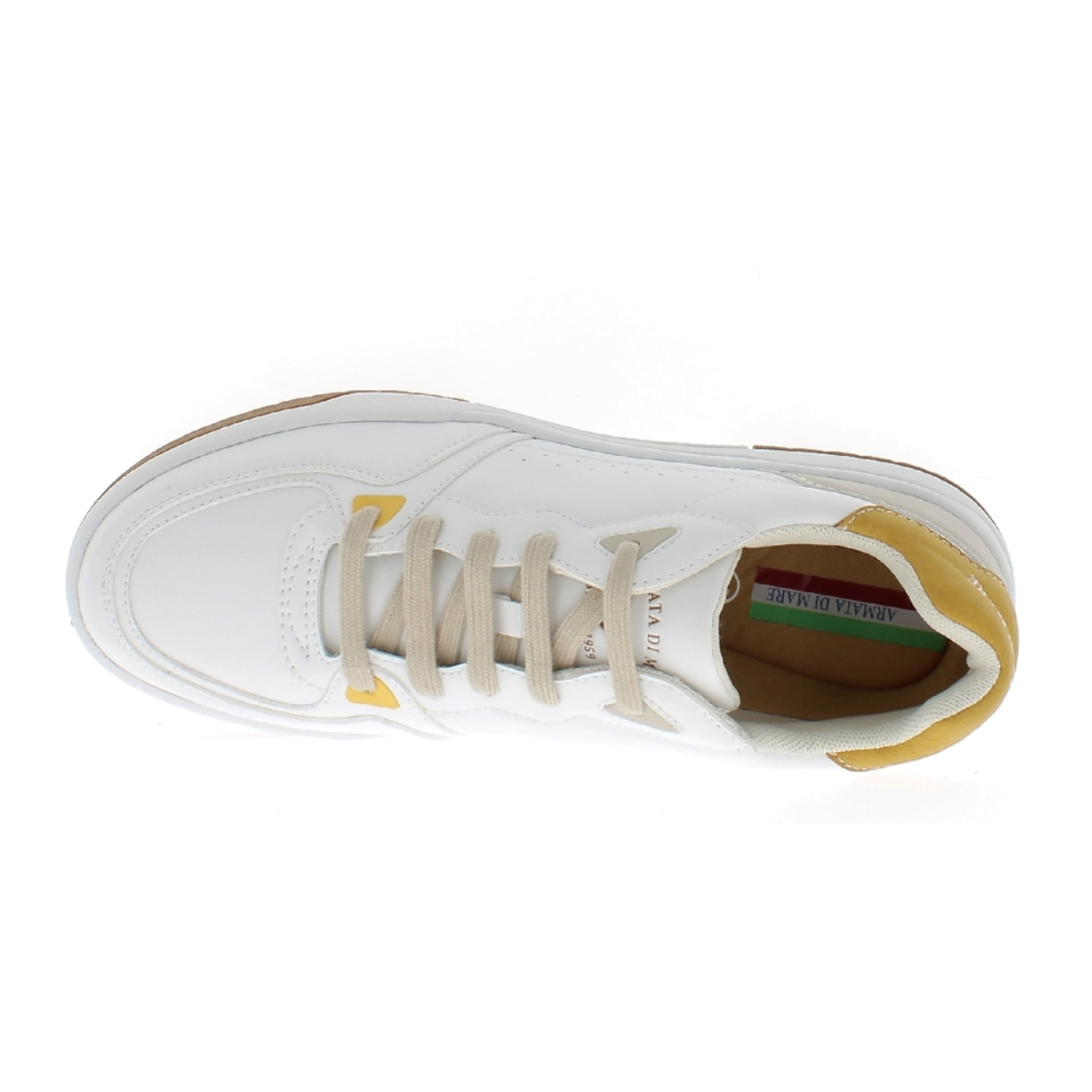 Armata di Mare Scarpe Uomo Sneakers Casual Stringate con Soletta Rimovibile in Memory Foam AMU S24D557 Off White Beige