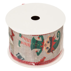 Lot de 3 ruban tissé 5 mm l.3 m polyester assorti