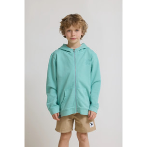 SUDADERA CON CAPUCHA FULL ZIP KIDS REEF ACQUA