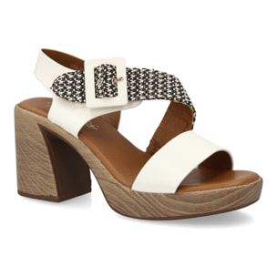 Sandalia tacón mujer elegante comoda