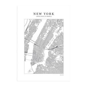 Poster NY Map