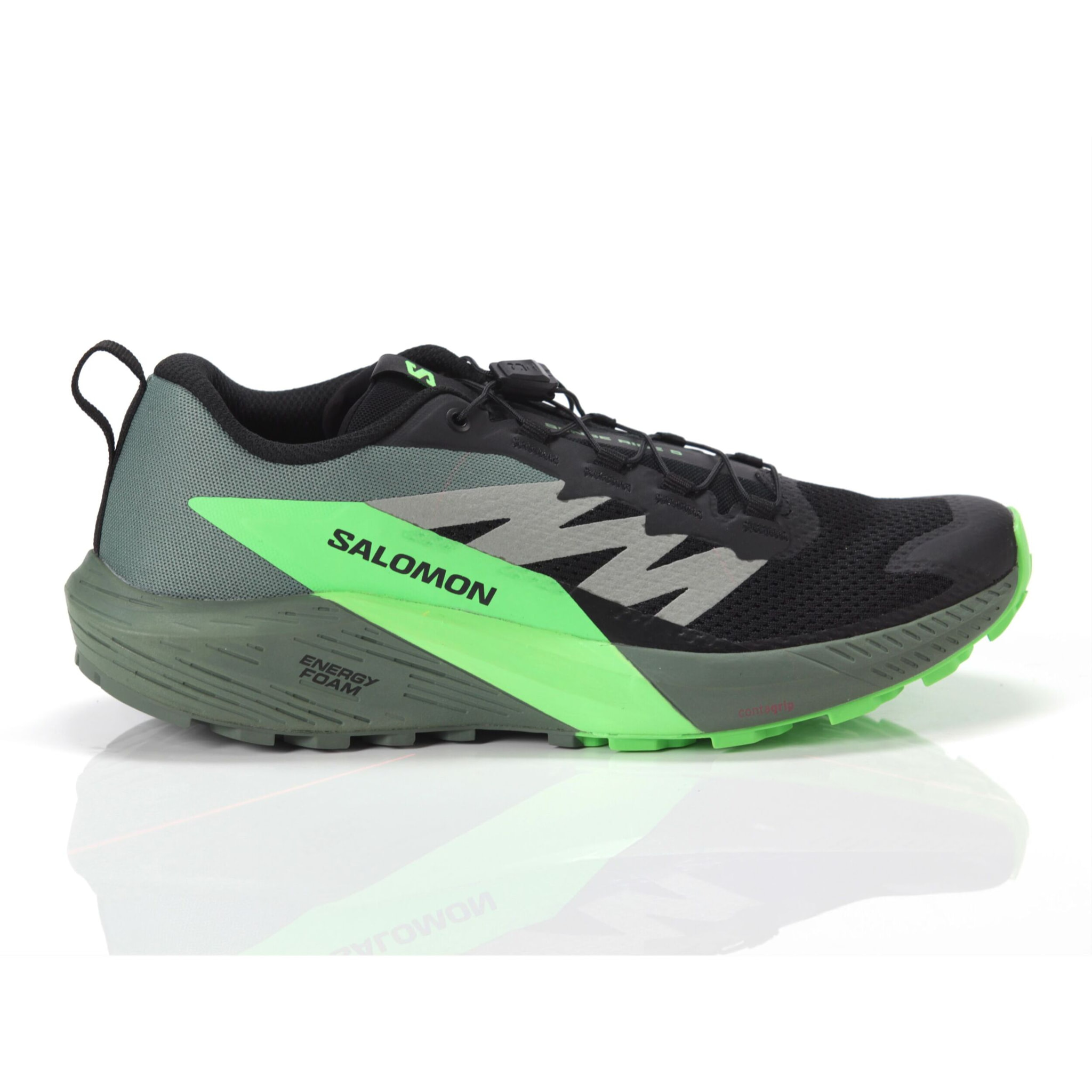 Trekking Salomon Sense Ride 5 Black Laurel Wreath Grgeck Nero