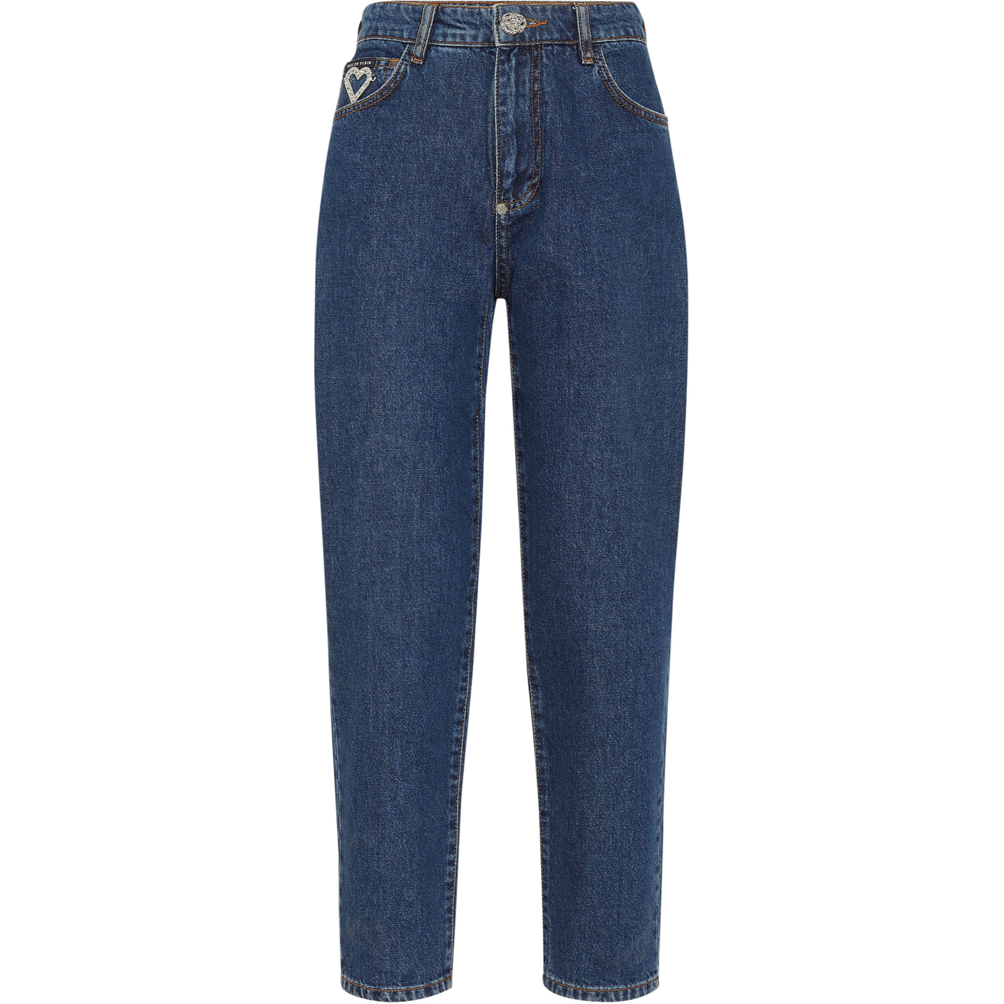 PHILIPP PLEIN Vaqueros Mom Fit HEART