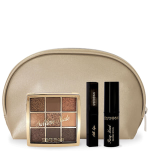 Magic Beauty - Coffret Palette Ombres à Paupière + Rouge à Lèvres + Blush Stick + Pochette