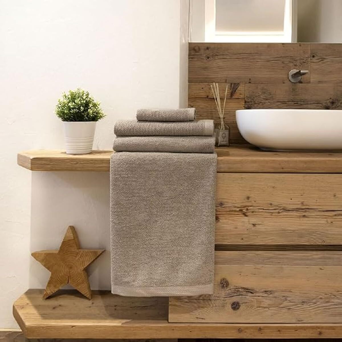 INTRECCI HOME Set Bagno 2 Asciugamani Ospite, in Puro Cotone 500 g,Morbidezza Extra, Assorbenza Superiore, Elegante e Durevole