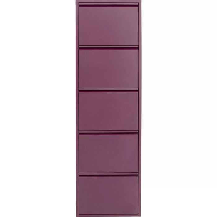 Casier à chaussures Caruso violet 5 tiroirs Kare Design