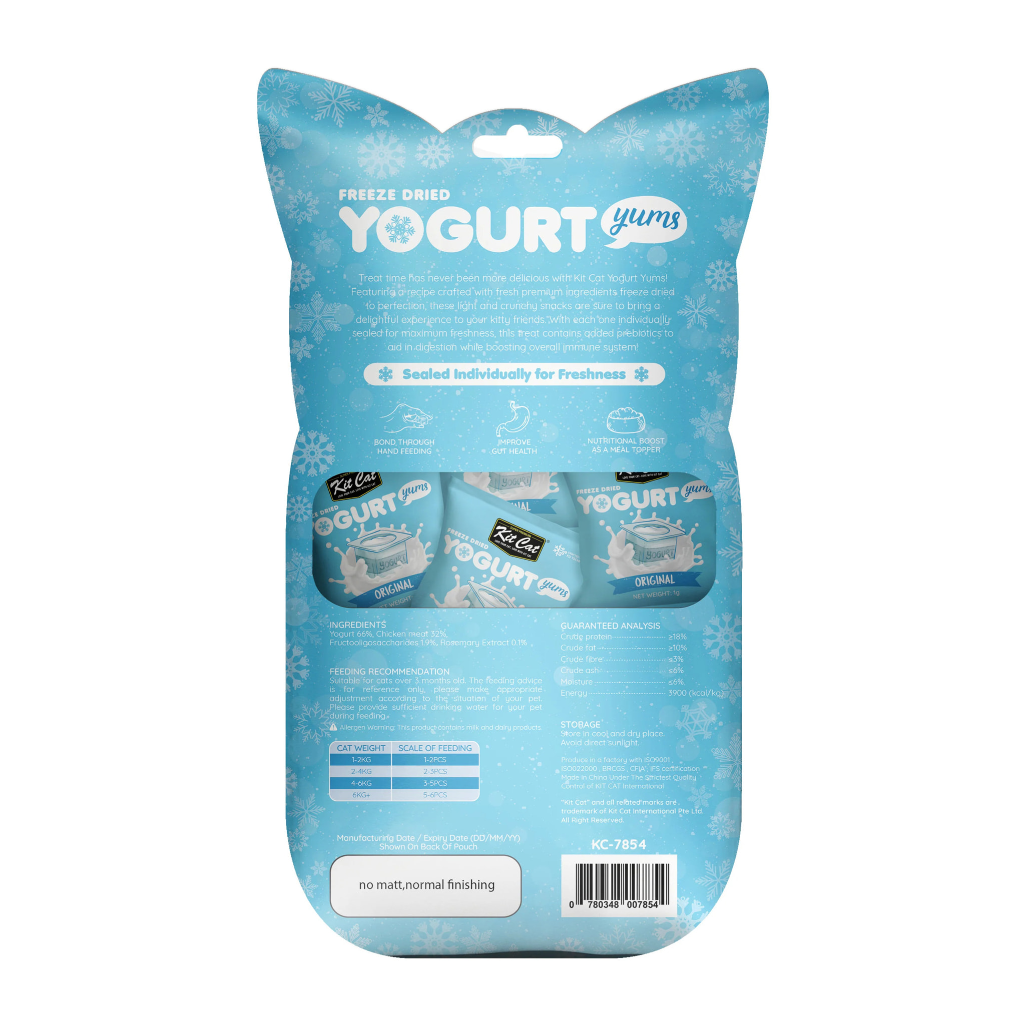 Kit Cat Yogurt Yums Liofilizado Original 10g (10 unidades)