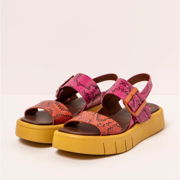 Sandalias 1857 MULTI FUXIA-TEJA/ MALAGA color Fuxia-teja