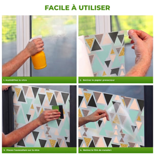 Adhésif Film Fenêtre Anti Regard Occultant - TRIANGLES SCANDINAVES