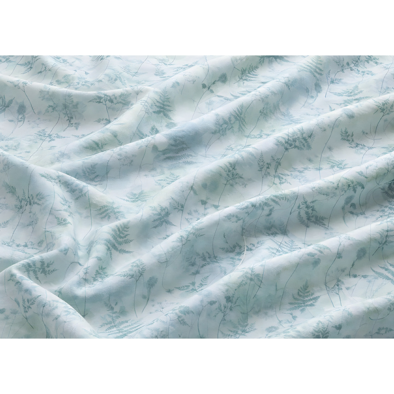 Parure Copripiumino 100% Cotone Made In Italy Fantasia Floreale Disegno Soffione Verde